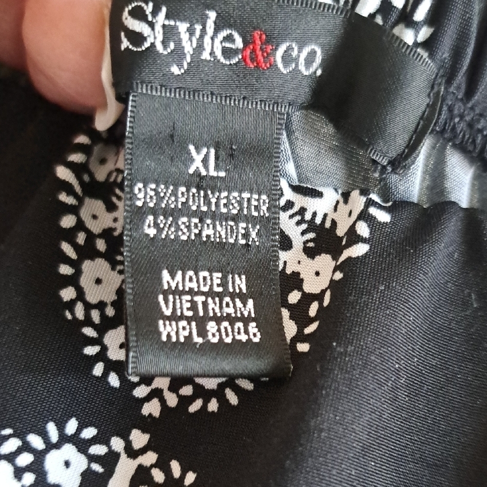 Style & Co. Black and Silver Maxi Dress Cocktail - Picture 8 of 10